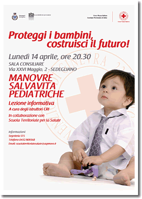 Locandina incontro 'Manovre salvavita pediatriche'