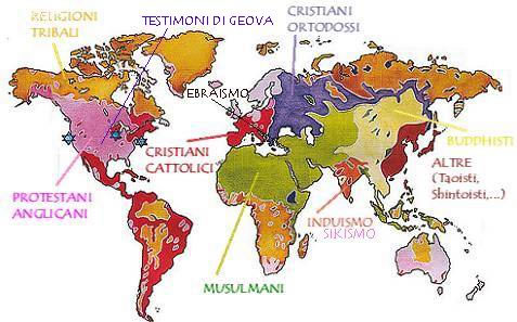 Diffusione delle religioni nel mondo