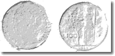 Monede, moneta - £ 100 repubblica Italiana -1966 (tecnica fottage a matita)