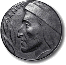 Dritto - Dante, 1965 bronzo fusione 87 mm