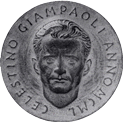 Dritto - Celestino Gianpaoli, Autoritratto, 1950 bronzo fusione 116 mm