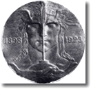Dritto - Medaglia al Direttore della Patria degli Italiani, 1924 bronzo fusione 40 mm