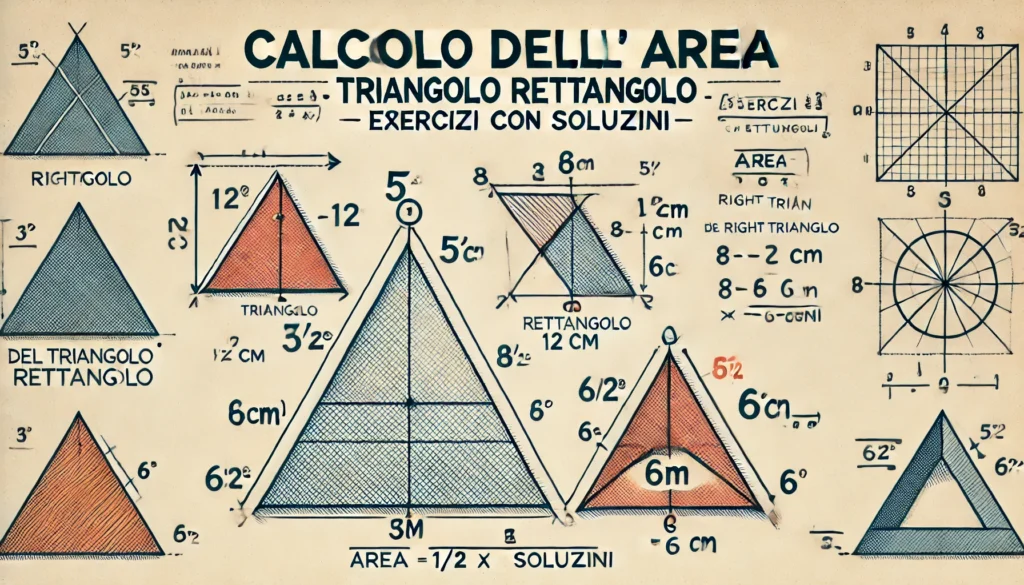 Calcolo dell'Area del Triangolo Rettangolo Esercizi con soluzioni
