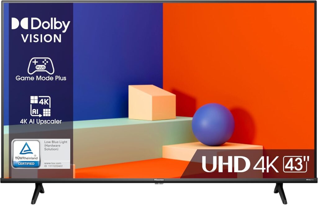 Hisense 43" UHD 4K 2023 43E63KT VIDAA U6