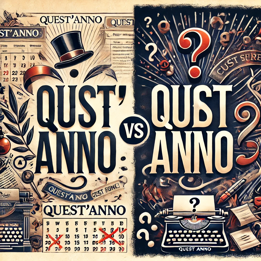 Si scrive Quest'anno o quest anno Oppure questanno