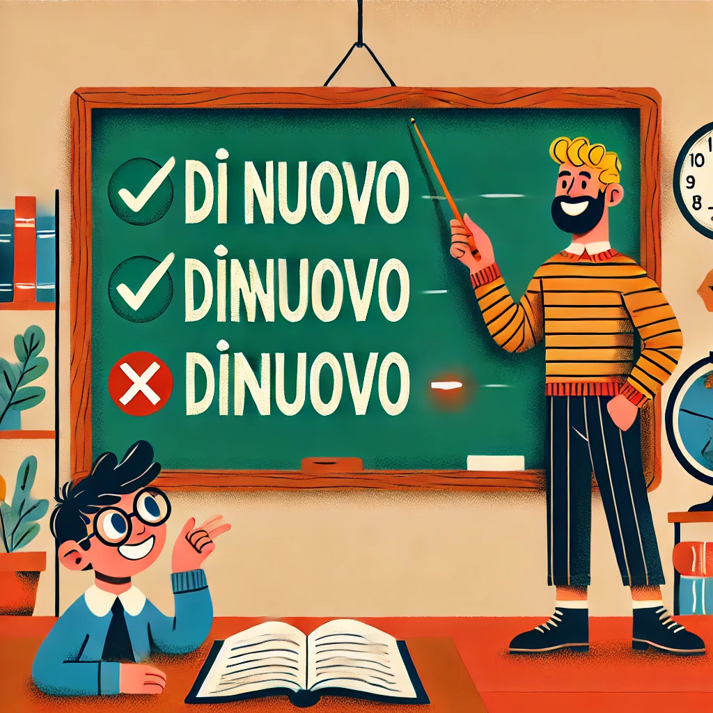 Si scrive Di nuovo o Dinuovo Si scrive Di nuovo o Dinuovo