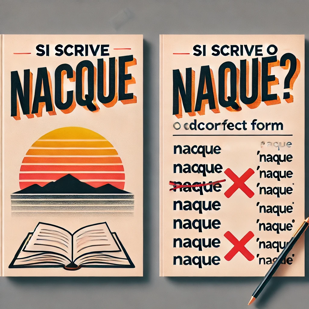 Si scrive Nacque o Naque Si scrive Nacque o Naque
