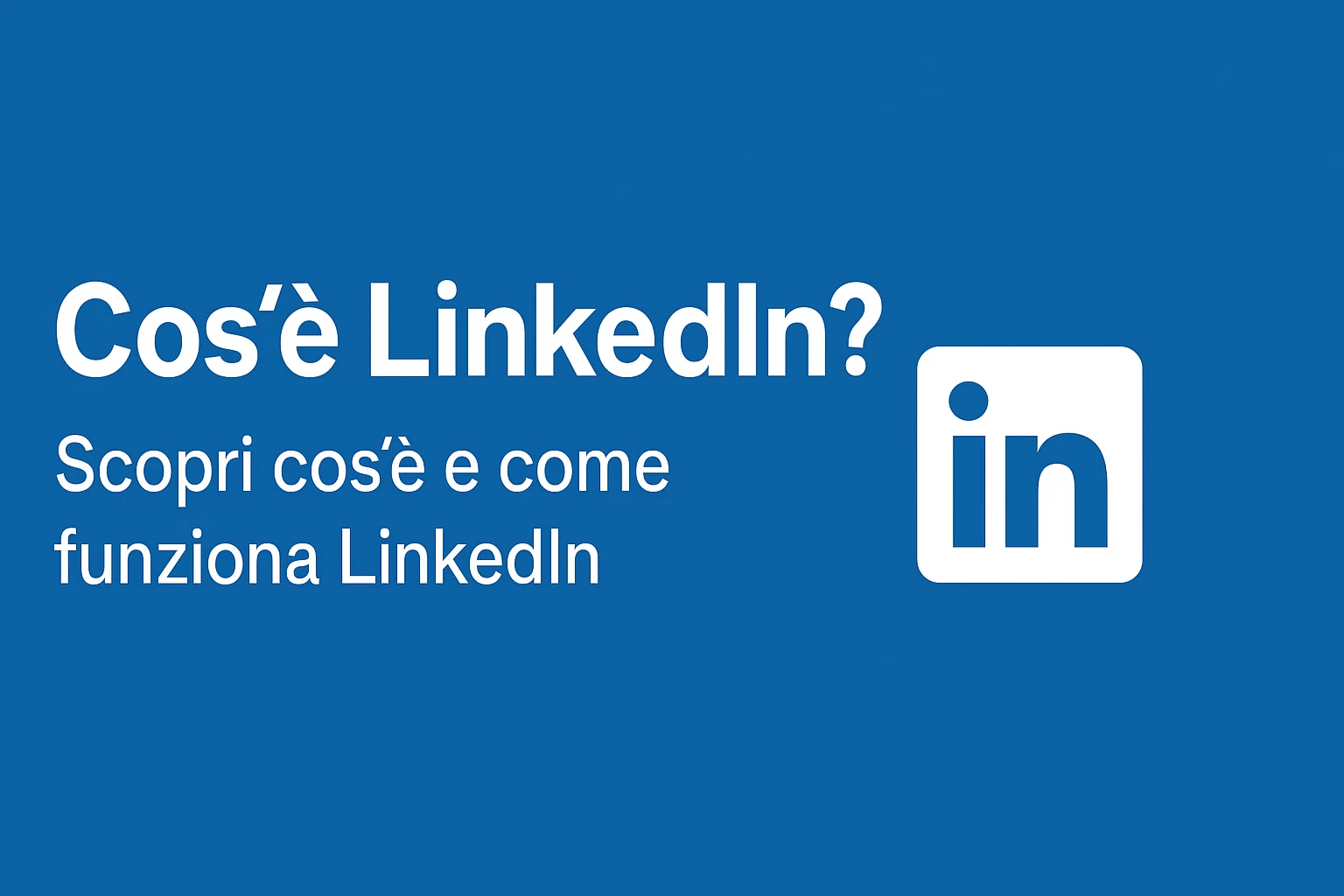 Cos’è LinkedIn Cos’è LinkedIn