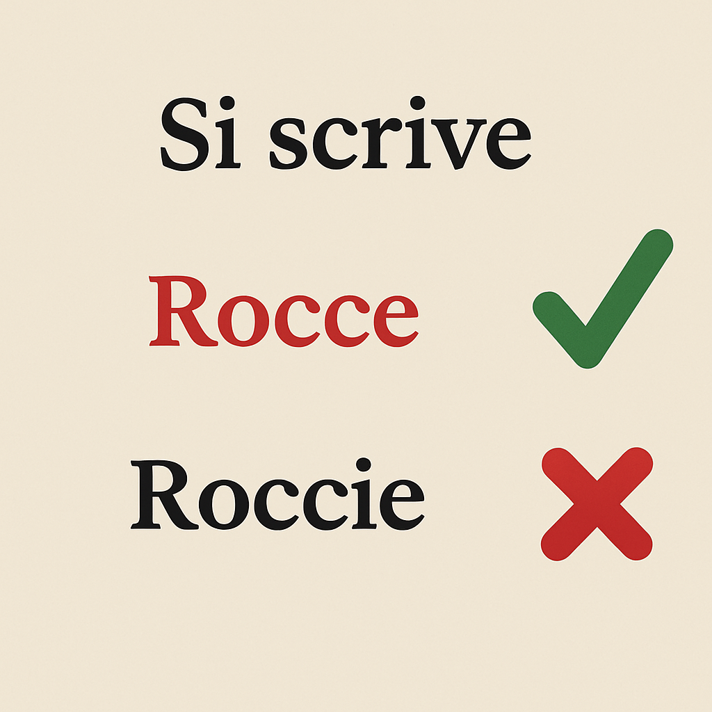 Si scrive Rocce o Roccie? Si scrive Rocce o Roccie?
