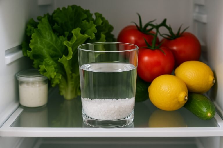 Un semplice trucco con acqua e sale grosso che può rivoluzionare il tuo frigorifero